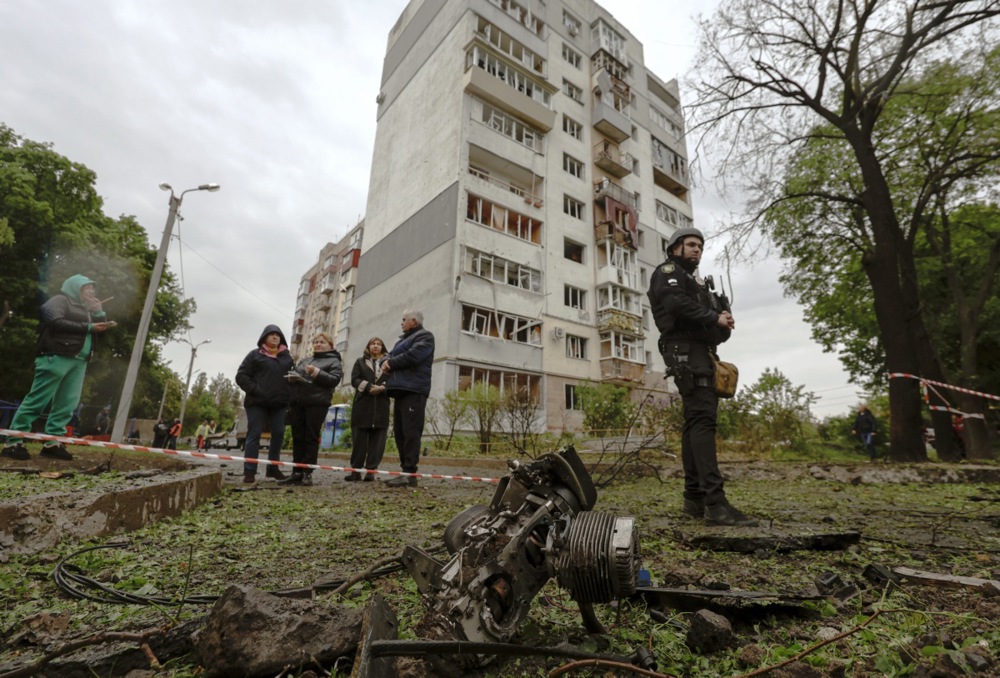 The aftermath of the overnight Russian attack in Ukraine's Kharkiv