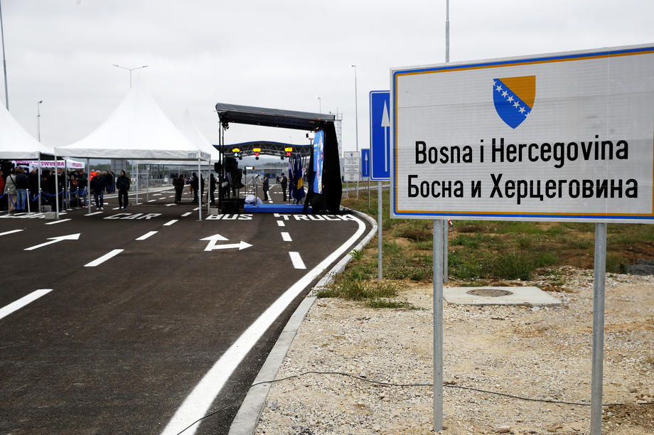 New border bridge over Sava river