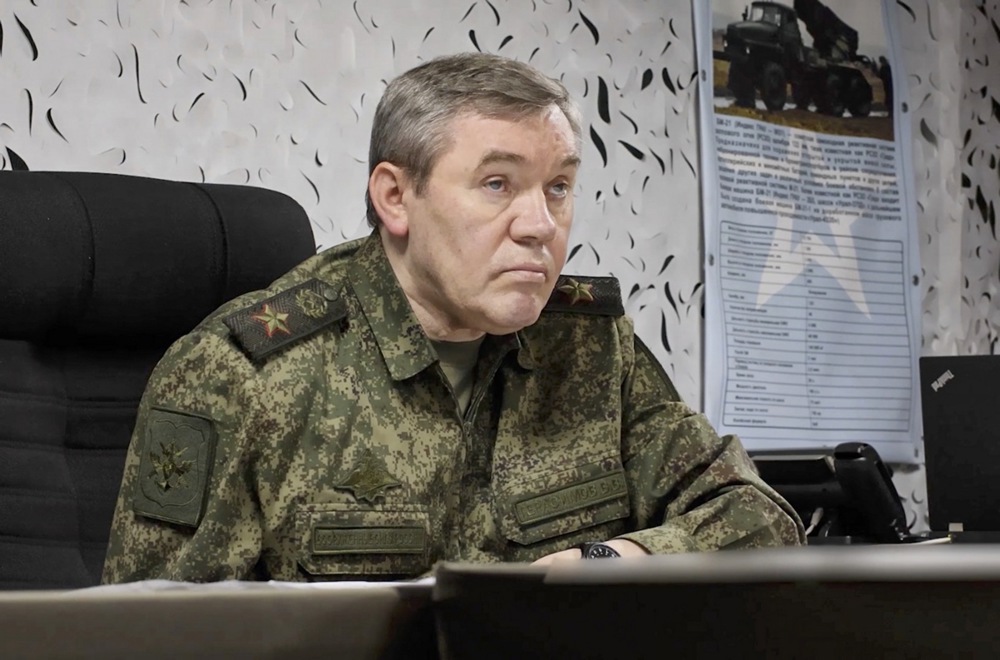 Russian Chief of General Staff Gen. Valery Gerasimov visits troops in Ukraine