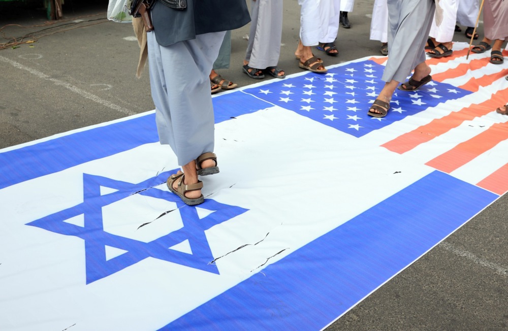 Houthis protest against Israeli airstrikes on Iran