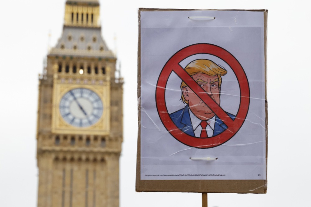 'Stop Trump Coalition' stages mass protest against US president's visit to Britain