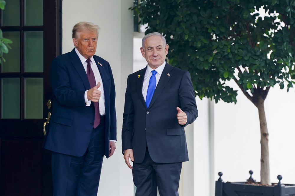 US President Trump welcomes Israeli Prime Minister Netanyahu to the White House