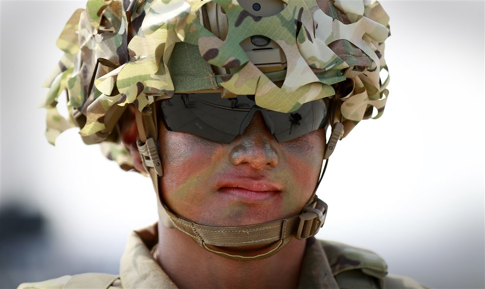 Demonstrative drill of the 101st American Aiborne Division deployed to Romania at Mihail Koganlniceanu airbase