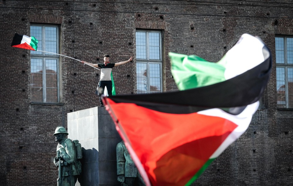Rally in support Palestine people, in Turin