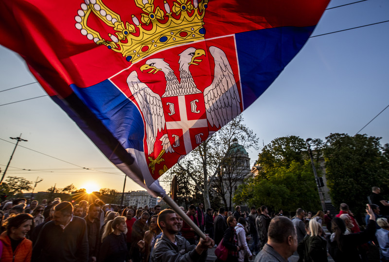 Protest against Serbian President Aleksandar Vucic in Belgrade