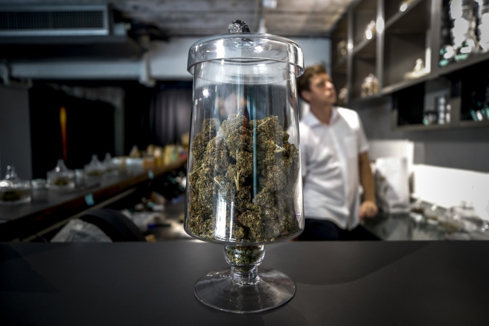 People shop for legal cannabis in Bangkok