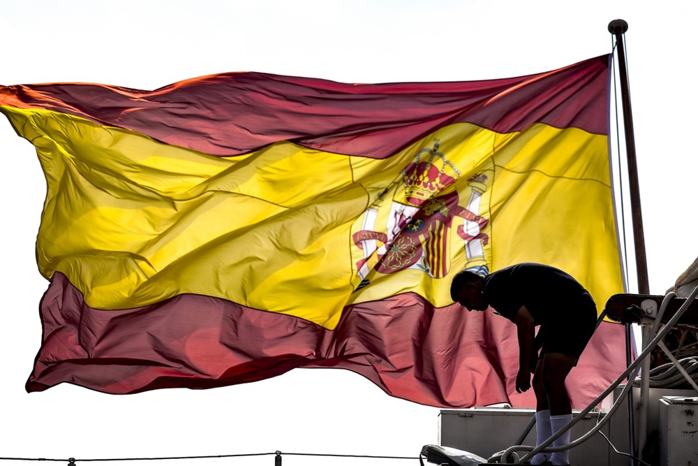 Training ship of Spanish Navy Juan Sebastián de Elcano calls at port of Buenos Aires