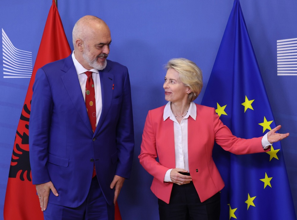 EU commission visit of Prime Minister of Albania Edi Rama
