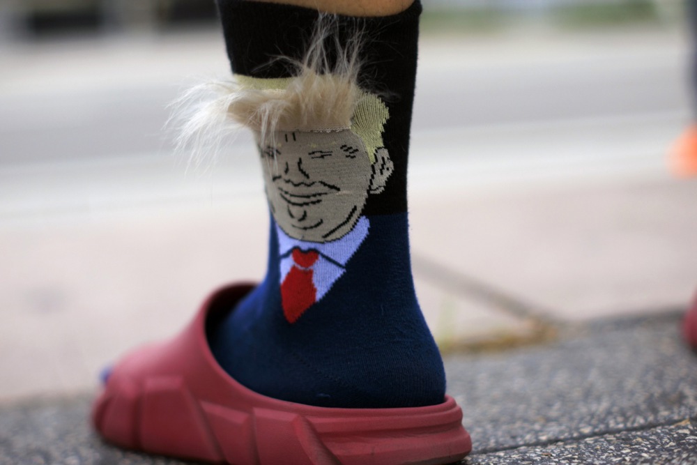 Supporters of former US President Donald Trump hold demonstration after Pennsylvania incident