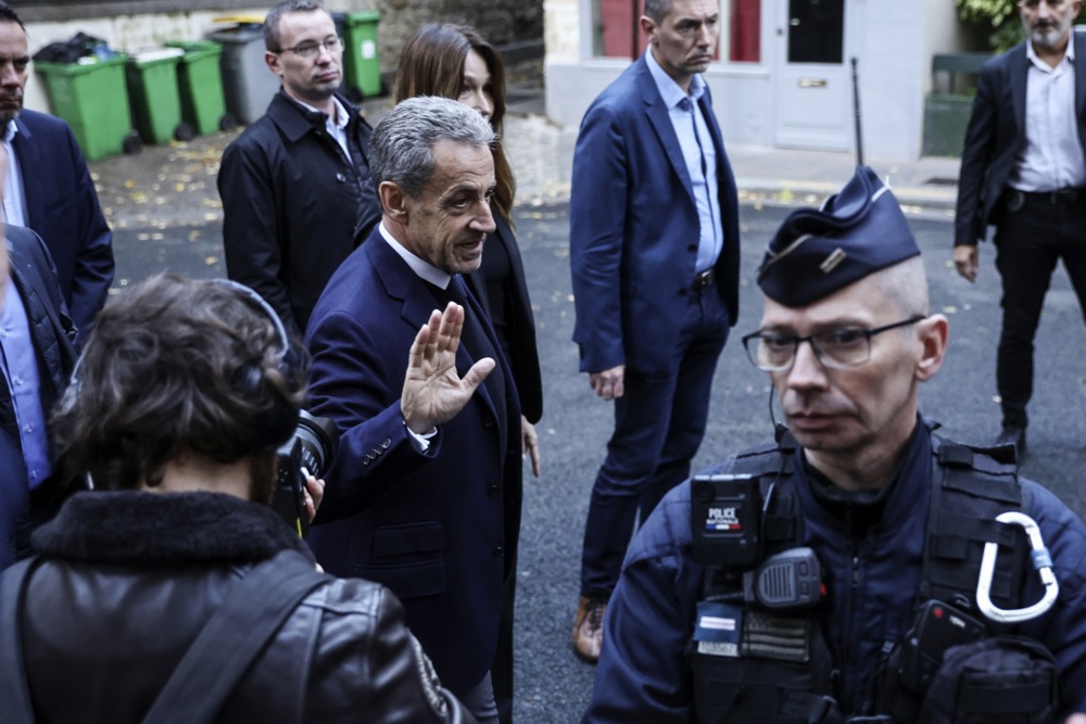 Demonstration in support of former French President Nicolas Sarkozy