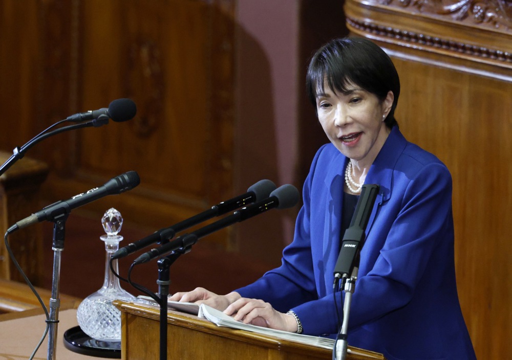 Japanese Prime Minister Takaichi delivers first policy speech at parliament