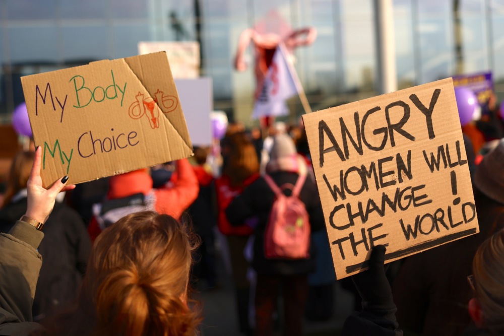 Demonstration for the decriminalization of abortion in Berlin