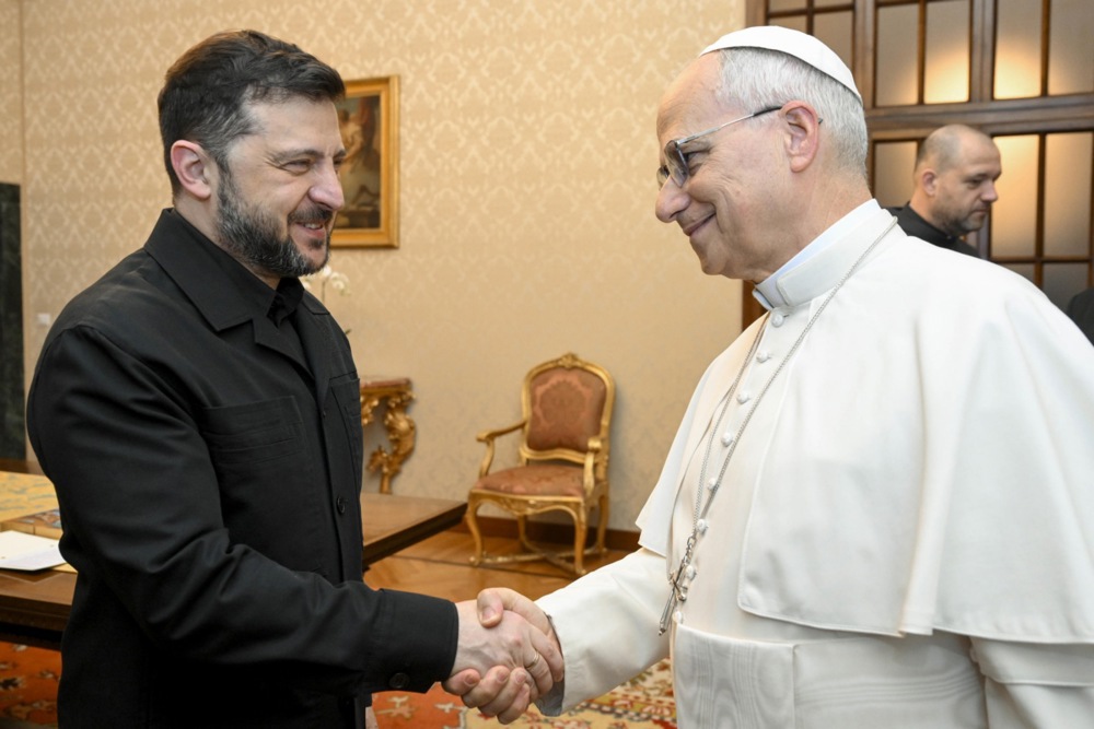 Ukraine's President Volodymyr Zelensky meets with Pope Leo XIV