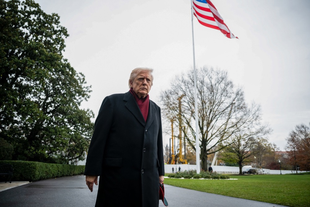 President Trump departs White House for Maryland