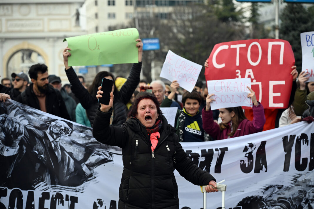 NORTH MACEDONIA-POLITIC-AIR-POLLUTION-PROTEST
