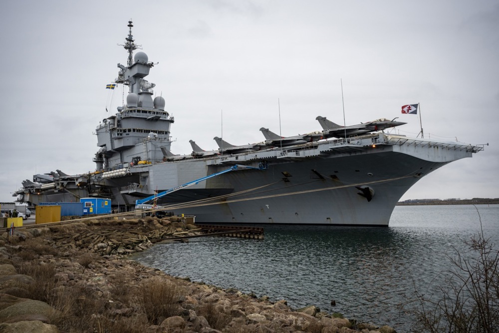 French aircraft carrier docks in Malmo