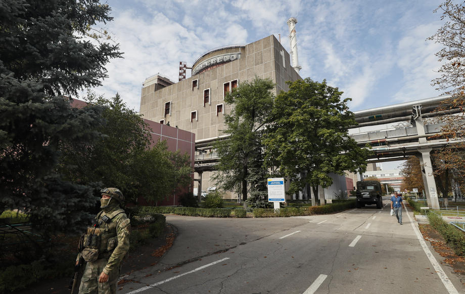 International Atomic Energy Agency (IAEA) members examine Zaporizhzhia Nuclear Power Plant in Enerhodar