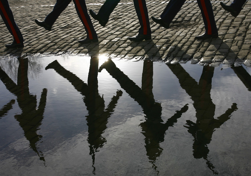 Cossack cadets prepare to V-Day parade in Novocherkassk