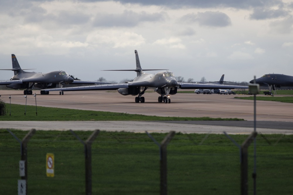 RAF Fairford airbase used as a base by the US military