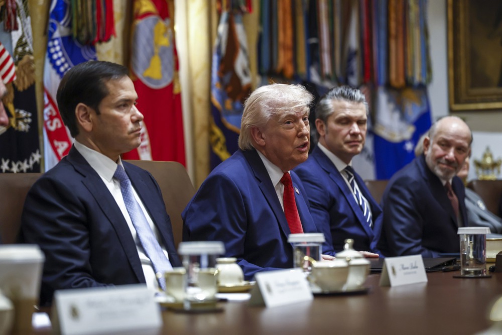 President Trump hosts cabinet meeting at the White House