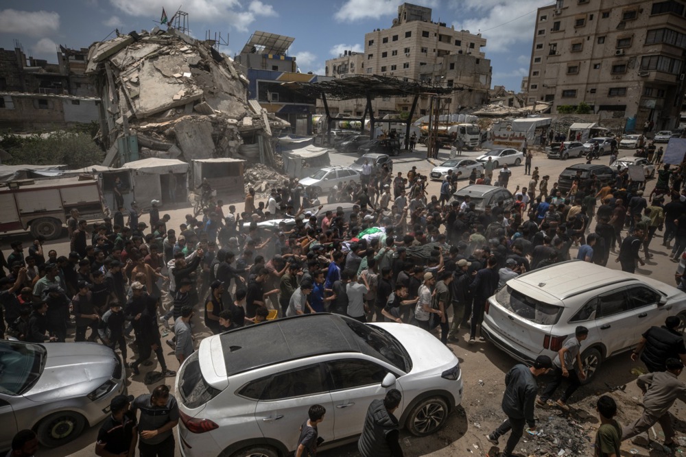 Funeral procession for Hamas military commander killed in Israeli strike in Gaza City