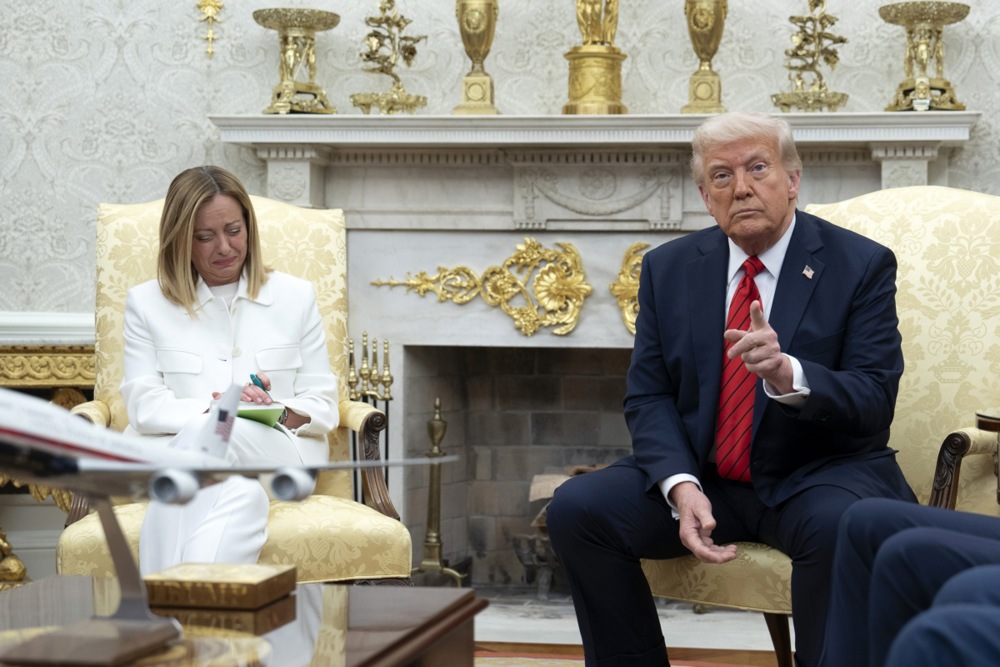 Italian Prime Minister Giorgia Meloni meets with US President Donald Trump in Washington